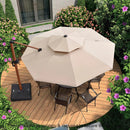 PURPLE LEAF 11ft Patio Umbrella Outdoor Round Umbrellas Large Cantilever Umbrella Windproof Offset Umbrellas Heavy Duty Sun Umbrella for Garden Deck Pool Patio, Beige by GreenHaven Gardens