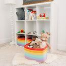 OrganiHaus 3-Pack Rope Rainbow Storage Baskets for Shelves | for Classroom and Nursery | Storage Bins & Toy Organizer for Baby Room by TinyTreasures Baby Boutique