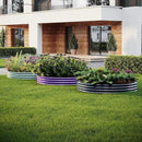 Galvanized Metal Planter Round Raised Garden Bed Kit for Gardening Outdoor，3x3x1ft Grow Garden Box Raised Flower Bed，Round Galvanized Planter Outdoor Large Metal Fire Pit Ring by GreenHaven Gardens