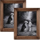 Yaetm-8x10 Picture Frame, Natural Solid Wood Photo Frame Display for Tabletop And Wall High Definition Glass Carbonized Black(2 pack) by CozyNest Decor