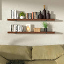CONSDAN Floating Shelf for Wall Mounted Book Shelf Hanging Shelves Floating Bookshelf for Bedroom, Bathroom, Living Room, Kitchen USA Grown Solid Hardwood, Dark Maple 36x7.5x1.5 in by CozyNest Decor