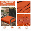 Patio Chair Cushions 24 X 24 X 5 Inch Waterproof Outdoor Seat Cushions for Patio Furniture, Outdoor Sofa Couch Pads with Ties & Handle, Set of 2, Orange by GreenHaven Gardens