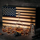 Marine Big Box Wall Decor Murphy with Decanter, 4 whiskey glasses, 4 shot glasses, marine flask, marine gifts