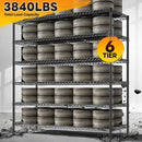 REIBII 83" H Storage Shelves 3840LBS Metal Shelving Unit 6 Tier Wire Shelving Commercial Adjustable Garage Shelving Heavy Duty for Storage Rack for Pantry, Garage, Kitchen, 83" H x 55.5" W x 18" D by CozyNest Decor