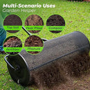 Walensee 44 Inch Compost Spreader Peat Moss Spreader with Side-Latch Design, Upgraded Large-Capacity Metal Mesh Roller for Lawn and Garden Care, Durable Manure Spreader for Seeding and Fertilizing by GreenHaven Gardens