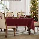 sancua Rectangle Tablecloth - 54 x 78 Inch - Stain and Wrinkle Resistant Washable Polyester Table Cloth, Decorative Fabric Table Cover for Dining Tables, Buffet Parties and Camping, Burgundy by CozyNest Decor