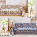 Boho Blanket Throw Quilt, 100% Cotton Soft Light Weight Throw Blankets for Summer, 90"x98" Farmhouse Flower Decorative Blankets, All Season Rustic Reversible Bohemian Throw Quilt by CozyNest Decor