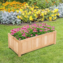 COSTWAY Wooden Planter Garden Bed, Folding Planter Box with Drainage Holes for Vegetables, Herbs, Fruits & Flowers, Outdoor Indoor Raised Planting Bed for Patio, Backyard, Lawn, 27.5"L x 12"W x 10"H by GreenHaven Gardens
