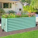 Domi Raised Garden Beds Outdoor, 8x4x2ft Thickening Tall Metal Rectangular Deep Root Box Planter for Vegetables, Flowers, Herbs, and Succulents 2" Deep w/ 456 Gallon Capacity - Green by GreenHaven Gardens