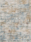Area Rug for Living Room: 12x15 Washable Neutral Abstract Modern Soft Rugs Non Slip Indoor Floor Stain Resistant Large Carpet for Bedroom Dining Room Office Nursery - Blue Brown by TinyTreasures Baby Boutique