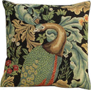 Charlotte Home Furnishings Throw Pillow Covers, Decorative Boho Pillow Covers for Couch, Living Room, Black Peacock Square Cushion Cases 18x18 in, European Cotton Jacquard Woven for Cozy Bedroom Decor by CozyNest Decor