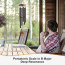 Large Aluminium Wind Chimes 37" Inches to Create a Zen Atmosphere Suitable for Outdoor, Garden, Patio Decoration. Classic Black Wind Chimes with Wind Catcher Suitable as A Gift for Unisex by CozyNest Decor