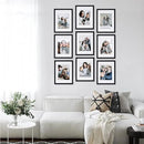 Sheffield Home 9 Piece Gallery Wall Frame Set, 11x14 in. matted to 8x10 in. (Matte Black) by CozyNest Decor