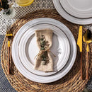 GBHOME Ceramic Dinnerware Sets,12 pcs Embossed Elegant Stoneware Plates and Bowls Sets, Housewarming Wedding Gift | Dishwasher & Microwave Safe | Dishes Set Service for 4 by CozyNest Decor