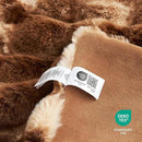 Cozy Bliss Faux Fur Throw Blanket for Couch, Fuzzy Soft Plush Thick Bubble Blanket for Sofa Bedroom Living Room, 50 * 60 Inches Tie Dye Brown by CozyNest Decor