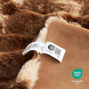 Cozy Bliss Faux Fur Throw Blanket for Couch, Fuzzy Soft Plush Thick Bubble Blanket for Sofa Bedroom Living Room, 60 * 80 Inches Tie Dye Brown by CozyNest Decor
