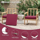 Patio Chair Cushions 22 X 22 X 4 Inch Waterproof Outdoor Seat Cushions for Patio Furniture, Outdoor Sofa Couch Pads with Ties & Handle, Set of 2, Fuchsiared by GreenHaven Gardens