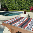 Del Mex Classic Mexican Blanket, Large Authentic Woven Falsa Throw (70"x50"), Artisan Southwest Décor for Beach, Yoga, Outdoors (Terracotta) by CozyNest Decor