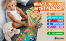 7 Pack Wooden Puzzles for Toddlers 2 3 4 5 Years Old - 7 Colorful Chunky Wood Peg Puzzles for Kids Ages 2-5, Alphabet Shape Numbers Fruits Sea Animals Dinosaur Zoo - Educational Toddler Learning Toys by TinyTreasures Baby Boutique