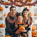 50FT Halloween Decorations Tinsel Garland, Orange Purple Black Shiny Metallic Tinsel Twist Hanging Streamers Garland for Halloween Birthday Home Tree Banister Indoor Outdoor Party Decor Supplies by CozyNest Decor