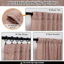 MYSKY HOME Living Room Curtains for Windows, Linen Look Texture Semi Sheers Boho Drapes Extra Long Floor Length Curtain Panels Soft Cotton Fabric, 50 x 108 Inch, Brick Red, 2 PCs by CozyNest Decor