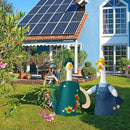 Frienda 2 Set Porch Goose Outfits Clothes 23 Inch Garden Raincoat Flag Bee Fishing Style Goose Costume for Lawn Patio Valentine's Day Decor