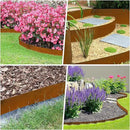 Co rten Steel Landscape Edging 10 Inch Tall 6 Packs, Pre-Rusted Metal Garden Edging with 6 Clips and a Pair of Gloves, Steel Edging for Landscaping, Garden by GreenHaven Gardens