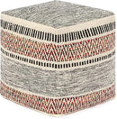 REDEARTH · Tufted Pouf Ottoman with Filler Textured Storage Cube Bean Bag Pouffe Footrest for Living Room, Bedroom, Nursery, Home Decor - 100% Cotton (17.5"X17.5"X17.5", Motley Bohemia Multi) by CozyNest Decor