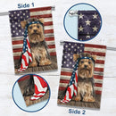 Patriot American Dog Flags - Charming Yorkshire Terrier Dog Double Sided Flag - 4th Of July Decorations for Home, Outside, House Flag 30x40 Heavy Duty Canvas, Decorative Indoor Outdoor Flag by GreenHaven Gardens