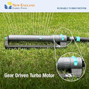 Lawn Turbo Oscillating Water Sprinkler 100003 Adjustable Pattern to Cover 4,000 sq.ft. by New England Garden Tools by GreenHaven Gardens