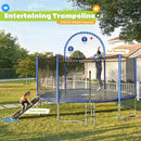 Zupapa Trampolines No-Gap Design 1500 LBS Weight Capacity 16 15 14 12 10 8FT for Kids Children with Safety Enclosure Net Outdoor Backyards Large Recreational Trampoline by TinyTreasures Baby Boutique