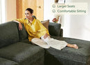 HONBAY Modular Sectional Sofa with Storage Seats, U Shaped Sectional Couch with Storage, Chenille Sectional Couches for Living Room, Green by CozyNest Decor