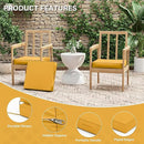 Patio Chair Cushions 17 X 16 X 3 Inch Waterproof Outdoor Seat Cushions for Patio Furniture, Outdoor Sofa Couch Pads with Ties & Handle, Set of 2, Yellow by GreenHaven Gardens