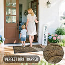 Yimobra Welcome Mat Outdoor Indoor, All-Season Waterproof Front Door Mat Outside Entrance, All-Weather Heavy Duty Non-Slip Doormat, Low Profile Porch Patio Entrance Mats, 47x32, Coffee by CozyNest Decor
