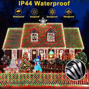 KNONEW Christmas Net Lights 360 LEDs 13ft x 9.8ft Outdoor Mesh Lights Connectable Waterproof 8 Modes & Timer Plug-in Net Fairy Lights for Bushes Garden Party Wedding Holiday,Red and Green by GreenHaven Gardens