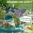Galvanized Metal Raised Garden Bed 4x2x1ft Large Raised Planter 1Pack Outdoor Blue Planter Box with Rubber Stripe and Safety Gloves for Vegetables, Fruits, Flowers by GreenHaven Gardens