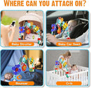 Adjustable Arch Bassinet Toys for Infant & Toddlers, Stroller Arch, Baby Crib Toys with Fascinating Hanging for Stimulating Baby’s Senses and Developing Motor Skills by TinyTreasures Baby Boutique