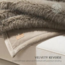 Luxury Faux Fur Throw Blanket, Soft Fluffy Faux Mink Blankets for Bed, Couch, Sofa, Thick Cozy Plush Warm Fur Throws with Reversible Velvet, Natural Mink, 60"x80" by CozyNest Decor
