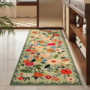 Runners for Hallways Kitchen Runner Rug Non Slip 2'x 10' Long Washable Rugs with Rubber Backing Soft Floral Carpet Runner for Hallways, Kitchen, Laundry, Bedroom, Bathroom(Green) by CozyNest Decor