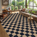 Lahome Checkered Easy Jute Rug, 9x12 Area Rug for Living Room Indoor Outdoor Carpet, Farmhouse Neutral Non Slip Non Shedding Stain Resistance Floor Carpet for Patio Dining Room Backyard by CozyNest Decor