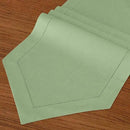 D'Moksha Homes Sage Green Linen Table Runner 120 Inches Long - 100% Pure Linen Diamond Table Runner 14 x 120 Inch for Dining, Fall and Halloween - Machine Washable by CozyNest Decor