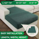 Couch Cushion Covers for Sectional Sofa, Stretch Soft Sofa Slipcovers Washable Wear-Resistant Universal Furniture Protector for Living Room(1 Piece Chaise Cover, Green) by CozyNest Decor