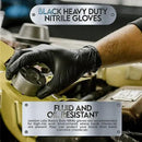 Heavy Duty 6 Mil Black Nitrile Gloves - Disposable, Latex & Powder Free | Mechanic, Food Prep & Tattoo | Rubber Gloves for Cooking, Cleaning & Household |Bulk Case of (1000) by GreenHaven Gardens