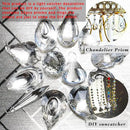 H&D Pack of 12 Clear Crystal Chandelier Lamp Lighting Drops Pendants Balls Prisms Hanging Glass Prisms Parts Suncatcher Home/House Decor by GreenHaven Gardens