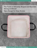 FANKANG Square Nursery Hamper Storage Bins Canvas Laundry Basket Foldable with Waterproof PE Coating Storage Baskets Gift Baskets for Children, Office, Bedroom, Clothes（Square-pink cloud ） by TinyTreasures Baby Boutique