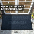 Yimobra Welcome Front Door Mat Outdoor, Heavy Duty Sturdy Non Slip Doormats, Rubber Backing, Low-Profile Entrance Rugs, Absorbent Resist Dirt, Easy Clean Patio Garage Floor Mats, 60X36 Inch, Blue by CozyNest Decor