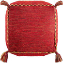 Mark&Day Pouf Ottoman, Hinterbruhl Global Burnt Orange Cube Pouf Foot Rest for Living Room, Bedroom and Boho Home Decor (18"x18"x18") by CozyNest Decor