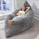 Hobestluk 3 in 1 Bean Bag Chair Giant Bean Bag Chairs Convertible Bean Bag Floor Cushion with Machine Washable Cover, Beanbag Chairs for Adult (Grey) by CozyNest Decor