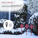 Alpine Corporation 28" H Outdoor Candy Cane Yard Stakes with Red and White LED Lights (Set of 3), Christmas Decoration by GreenHaven Gardens