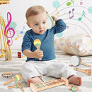 VINJOE Baby Musical Instruments-Toddler Montessori Wooden Musical Toys for Kids 1-3, Neutral Colors Percussion Instruments Set Early Learning Musical Toys for Preschool Educational Birthday Gifts by TinyTreasures Baby Boutique